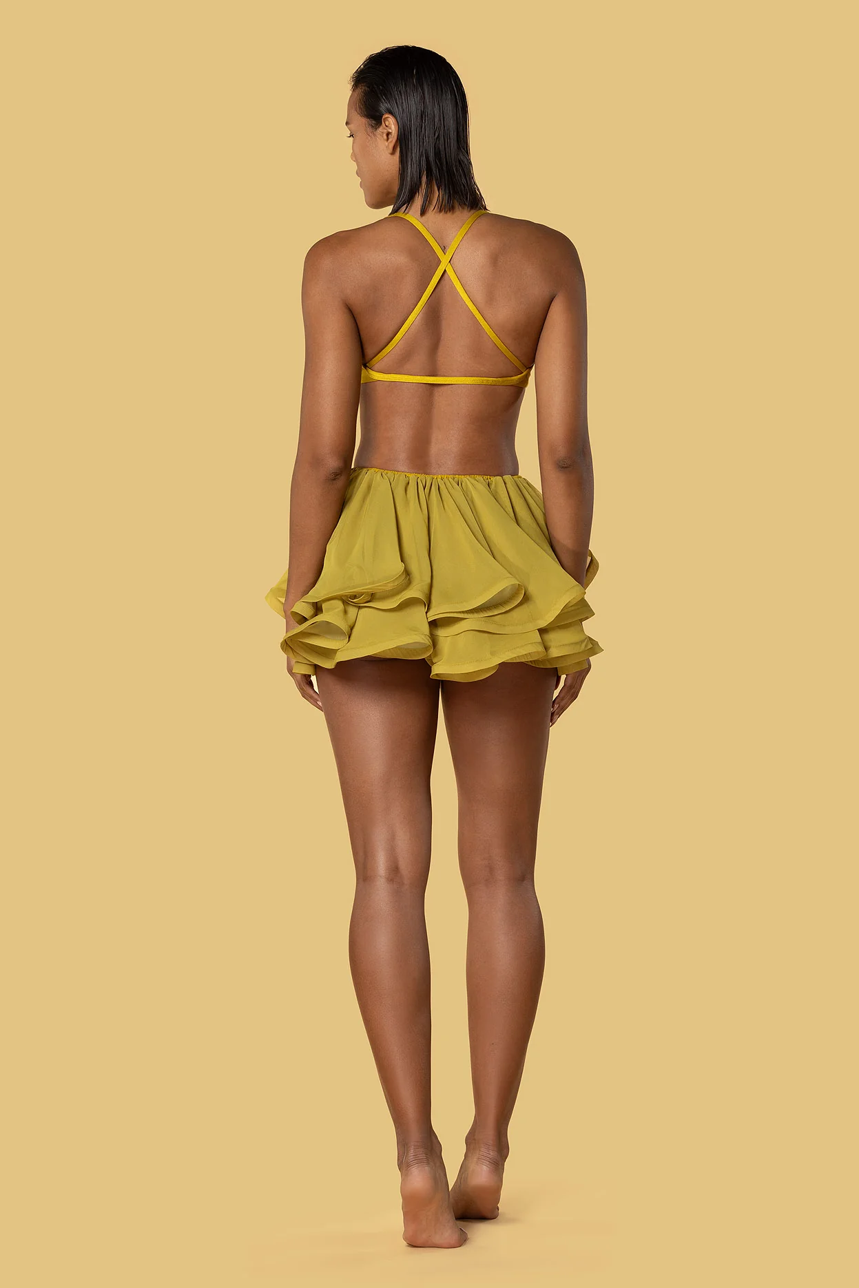 Ari Chartreuse Skirt - Image 3