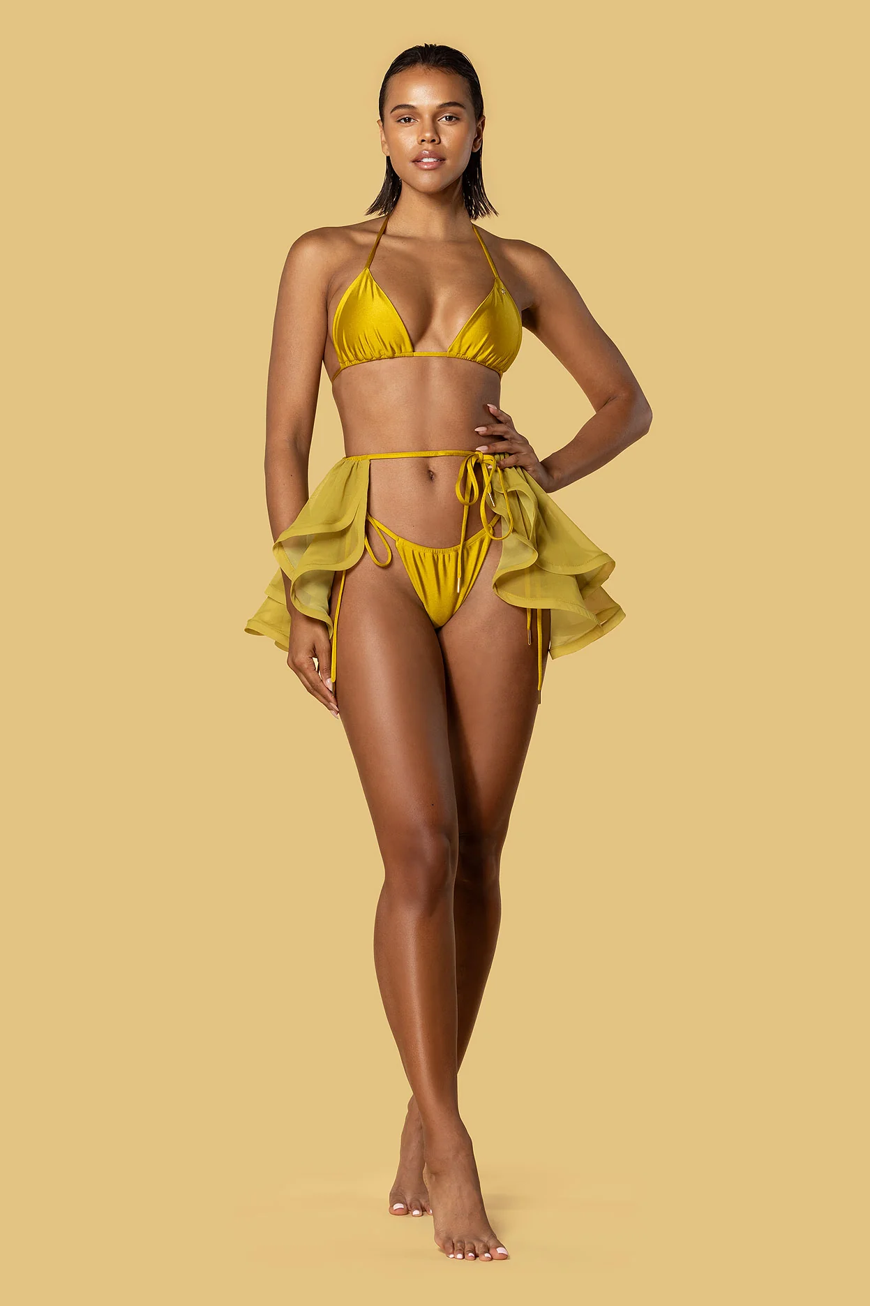 Ari Chartreuse Skirt - Image 4