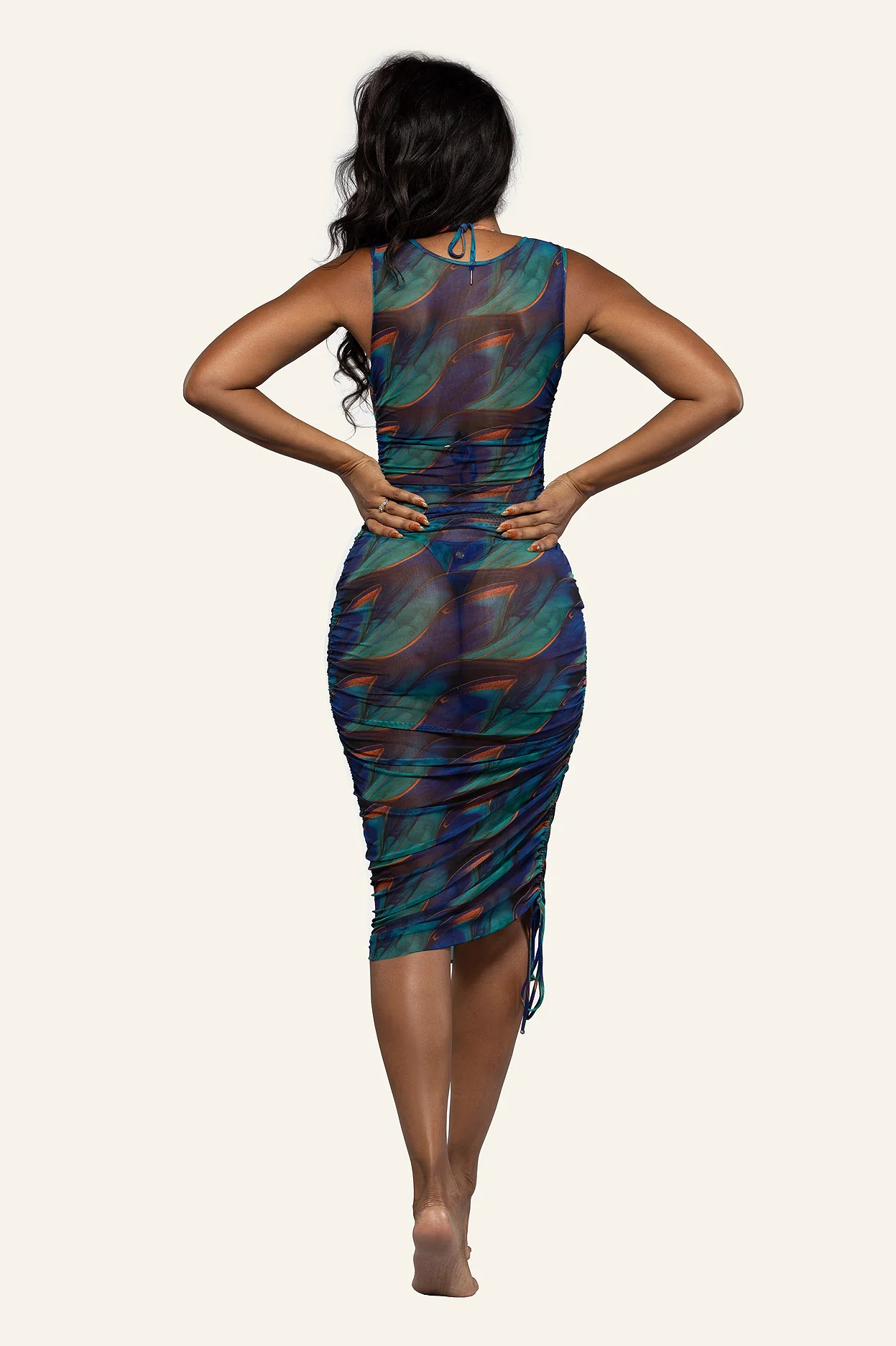 Kaori Blue Wave Dress - Image 2